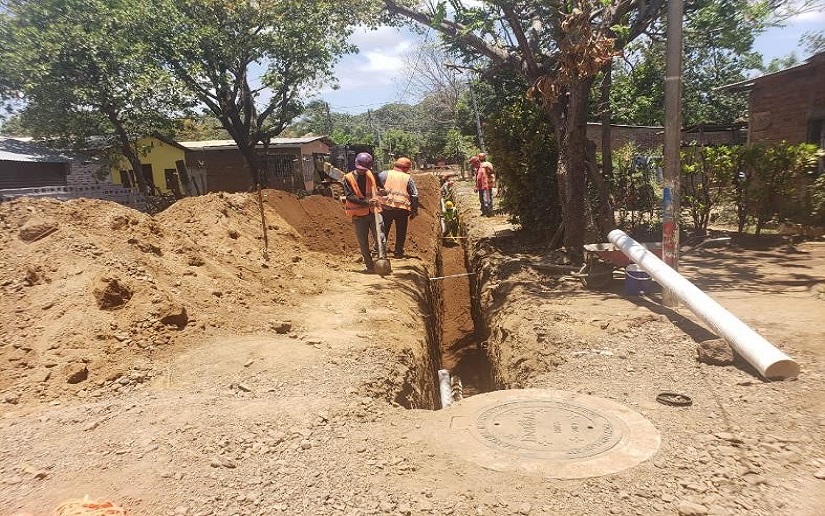 Avanzan obras de saneamiento en Rivas