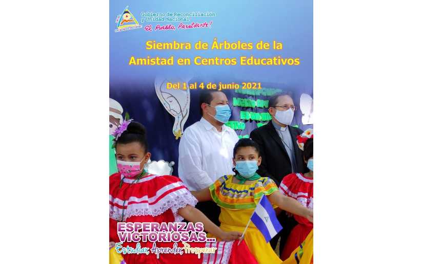 Siembra de árboles de la amistad en centros educativos