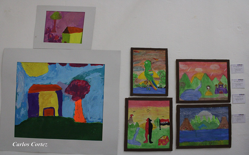 Niños de Managua presentan exposición de pinturas en el Palacio de la Cultura