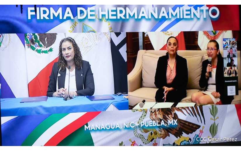 Managua y Puebla firman convenio de hermanamiento