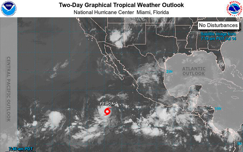 Onda Tropical No. 14 se desplaza sobre el litoral Pacífico nicaragüense