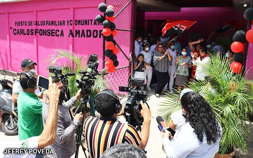 Familias de Mateare celebran reinauguración del Centro de Salud Carlos Fonseca Amador