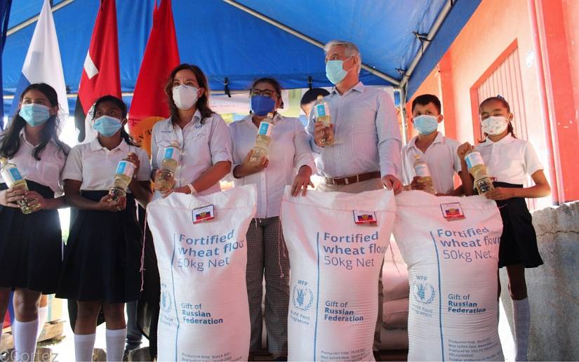 Federación de Rusia dona alimentos para el programa Merienda Escolar a través del PMA