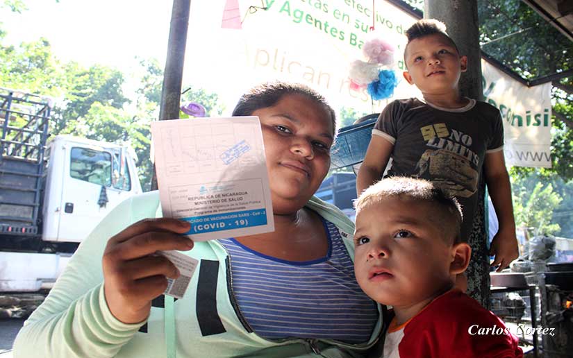 El 72 % de nicaragüenses mayor de 30 años ya están vacunados contra la Covid 19