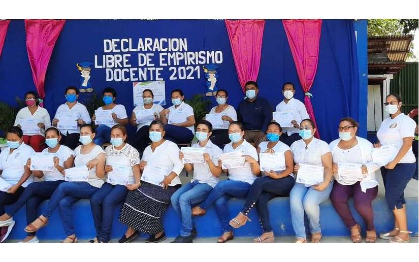 6,384 centros educativos se han declarado libres de empirismo en Nicaragua