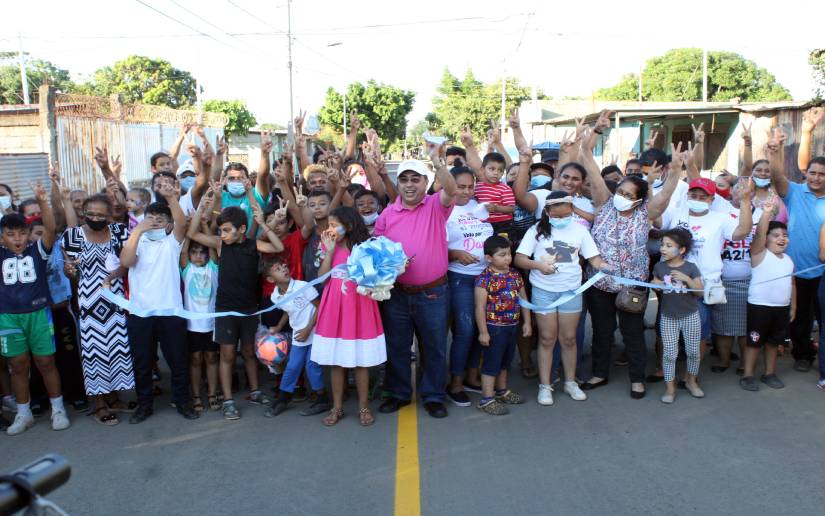 Inauguran mejoramiento vial en el barrio La Primavera en Managua
