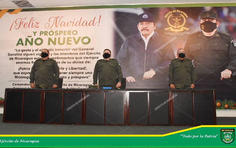Ejército de Nicaragua realiza acto de Emulación Patriótica a colaboradores destacados