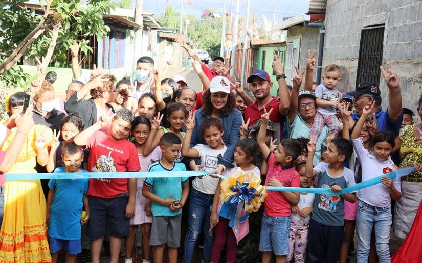 Alcaldía de Managua entrega calles nuevas a familias del barrio Jonathan González