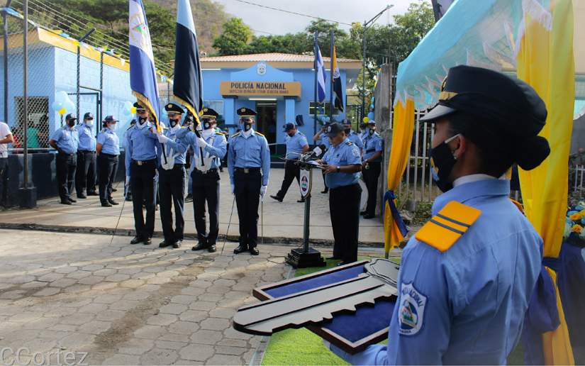 Comunidad de Tecolostote en San Lorenzo, inaugura nueva estación de Policía Nacional