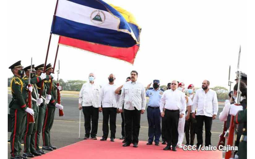 Arriba a Nicaragua el Presidente de Venezuela, Nicolás Maduro