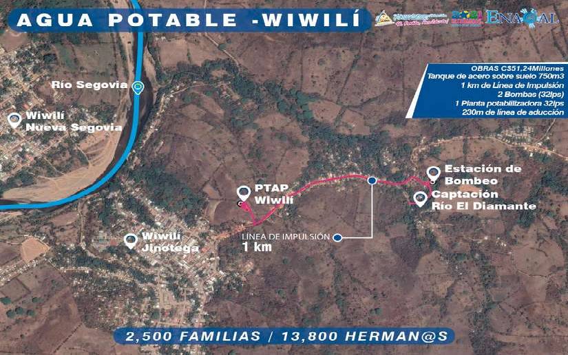 Enacal amplía y mejora el sistema de agua potable en Wiwilí, Jinotega