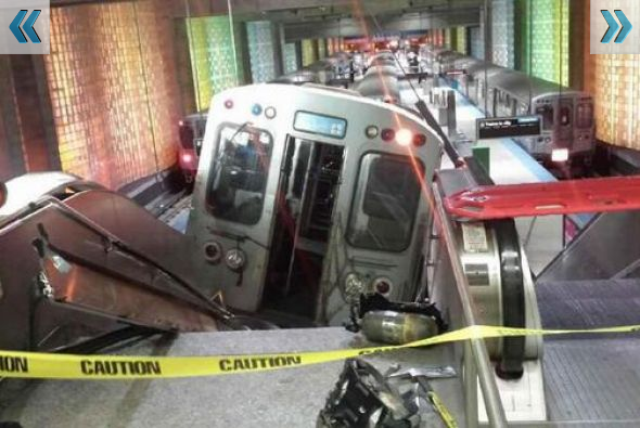 Se descarrila tren dentro del aeropuerto O'Hare en Chicago