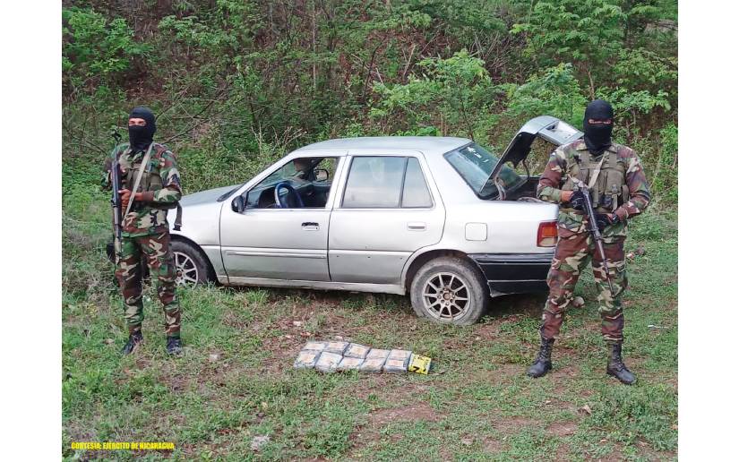 Ejército de Nicaragua realiza incautación de droga al narcotráfico