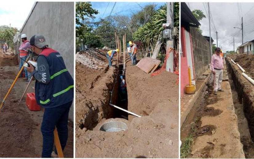 Enacal avanza el proyecto de saneamiento en Jinotepe