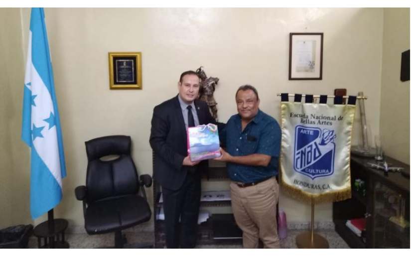 Nicaragua en visita de trabajo a Escuela Nacional de Bellas Artes de Honduras