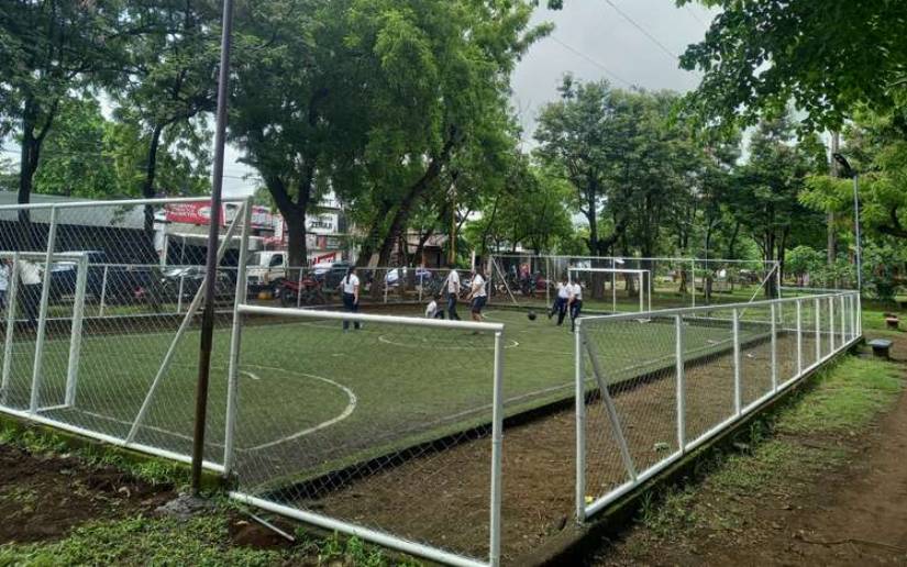 Realizan mejoras a Cancha Infantil de Fútbol en el barrio La Reforma de Masaya