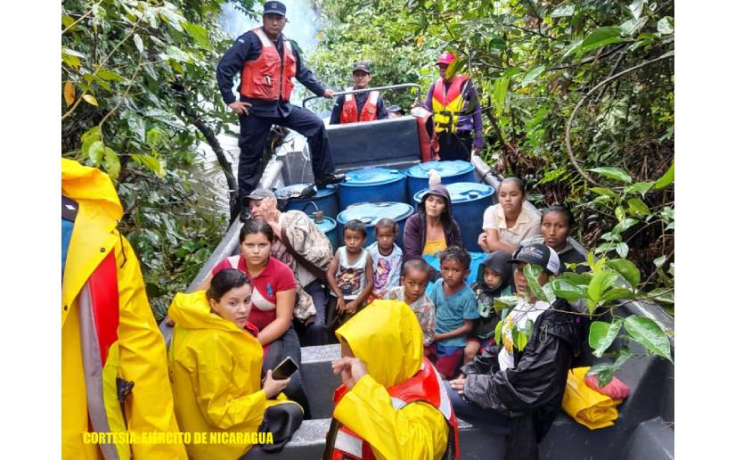 Distrito Naval del Ejército de Nicaragua realizó evacuación de personas en el Caribe 