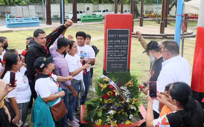 Rinden homenaje a los Héroes Alesio Blandón, Marco Rivera y Aníbal Castrillo