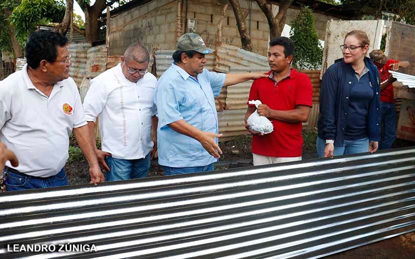 Gobierno Sandinista brinda apoyo solidario a afectados por lluvia en Tipitapa