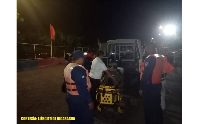 Ejército realizó búsqueda, salvamento y rescate de 6 tripulantes nicaragüenses 