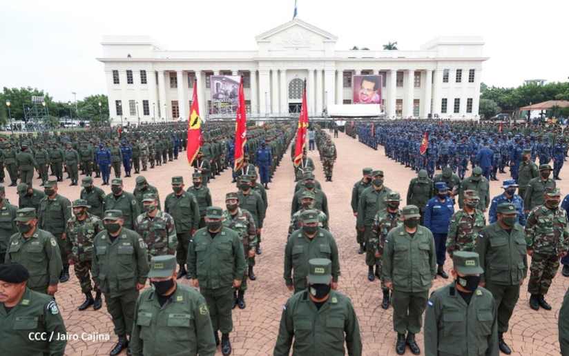 Realizan práctica del Acto Central del 43 aniversario del Ejército de Nicaragua