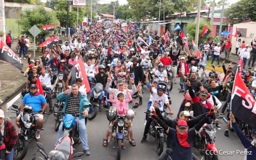 Pueblo sandinista recorre en caravana barrios del Distrito IV de Managua