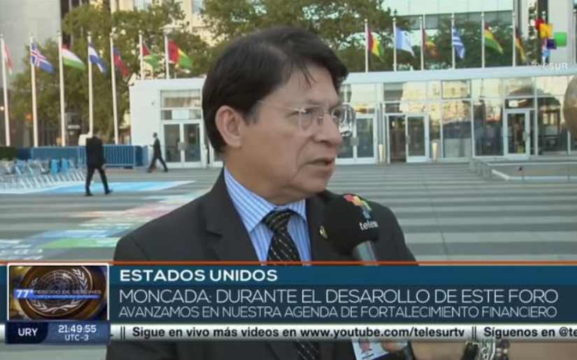 Canciller Denis Moncada: Nicaragua apoya el fortalecimiento de multilateralismo
