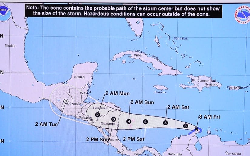 Nicaragua se prepara para la llegada de la Tormenta Tropical Julia