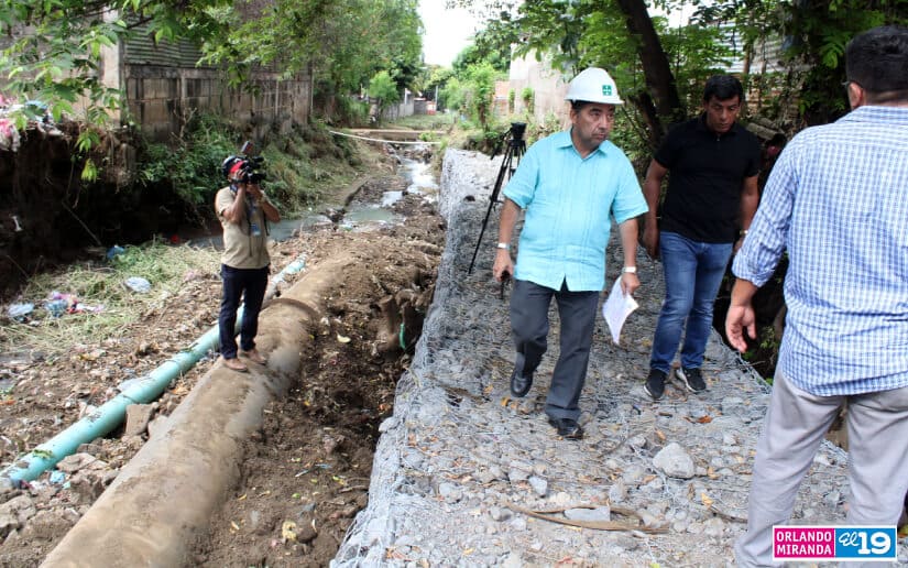 Alcaldía de Managua avanza obra de mitigación en el barrio Vista de Xolotlán