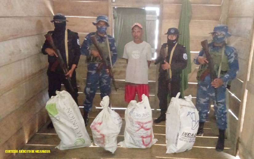 Ejército de Nicaragua realizó incautación de droga