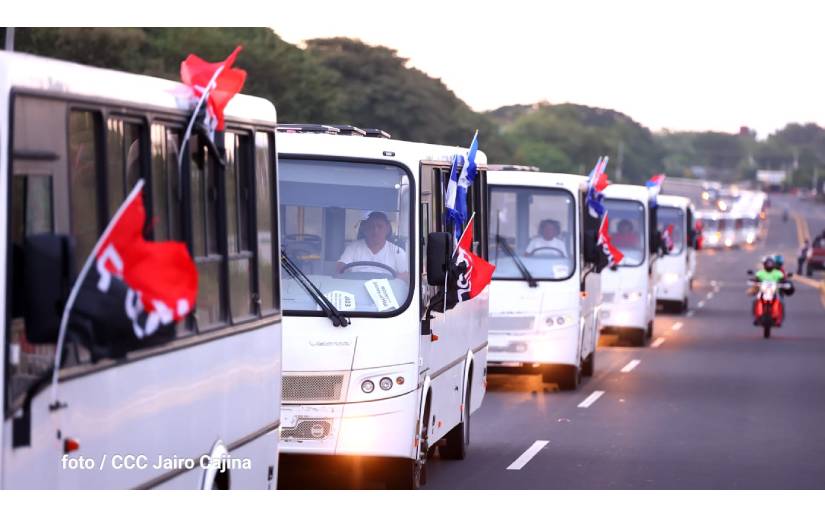 Llega a Managua primera flota de 150 buses desde la Federación de Rusia