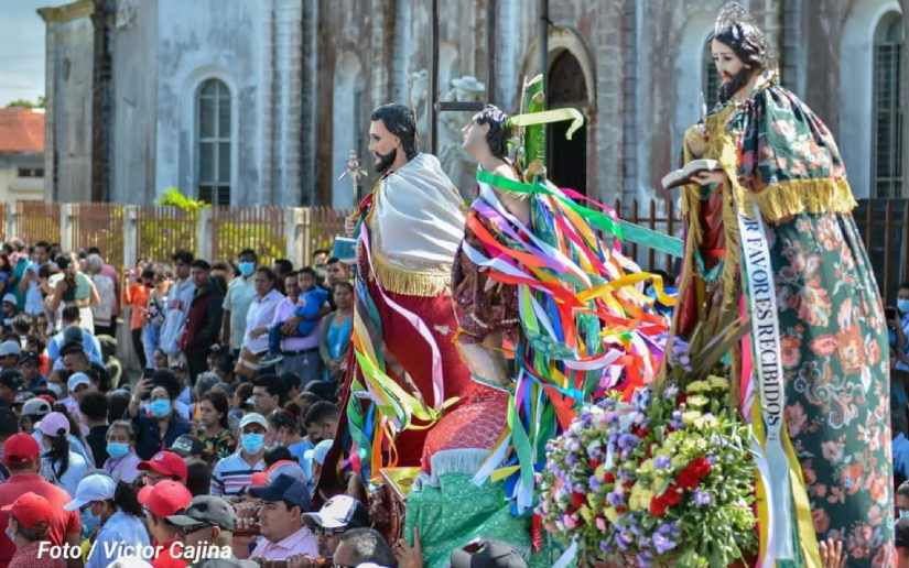Bailes tradicionales en el cierre de las fiestas de San Sebastián en Diriamba