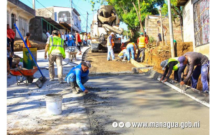 Alcaldía de Managua supervisa obras de progreso en el barrio Camilo Ortega