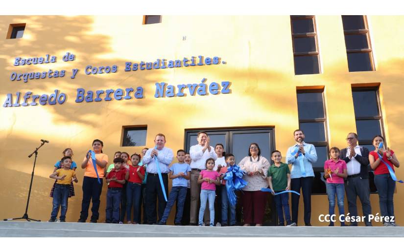Nicaragua: Inauguran Escuela de Orquesta y Coros Estudiantiles Alfredo Barrera Narváez