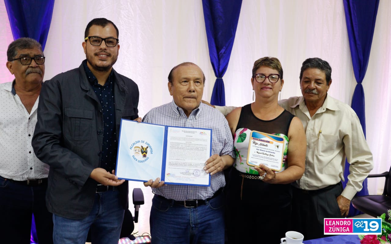 Miguel Chocorrón Buitrago es declarado Hijo Dilecto de la ciudad de Diriamba