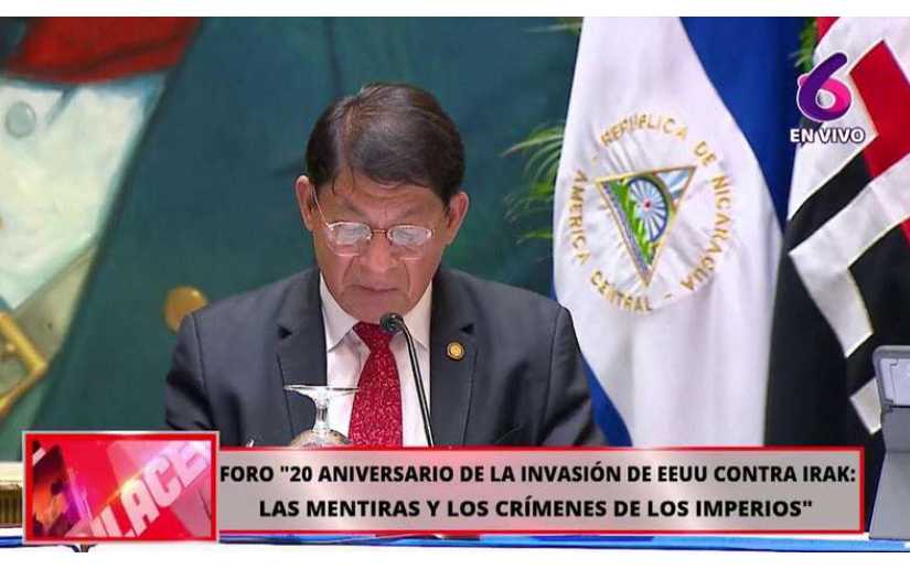 Nicaragua realizó Foro Internacional por Vigésimo Aniversario Invasión a Irak