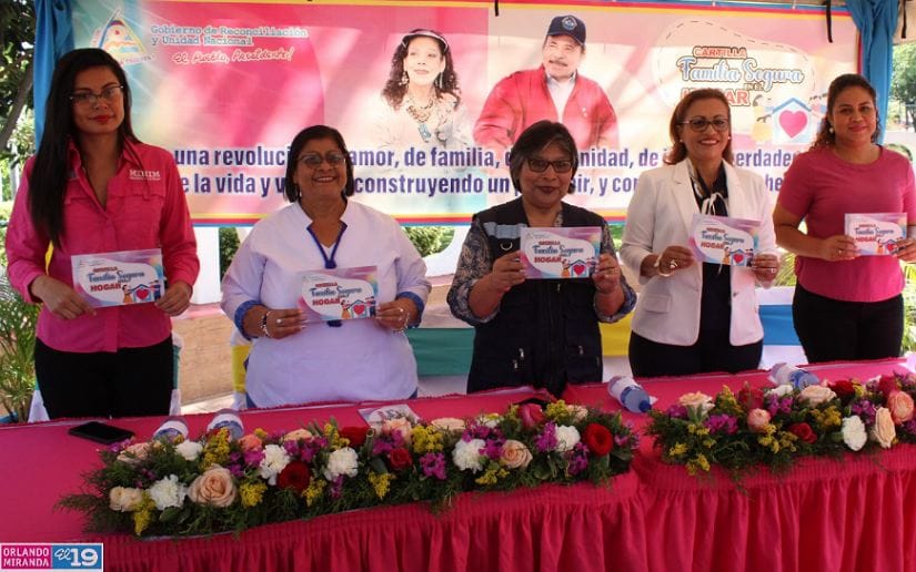 Nicaragua lanza cartilla Familia segura en el hogar