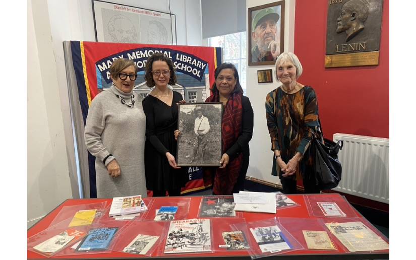 Embajadora de Nicaragua visita la Biblioteca Marx Memorial en Reino Unido