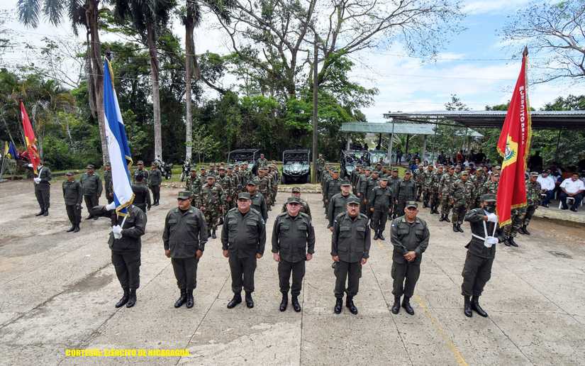 Ejército de Nicaragua realizó ceremonia de traspaso de mando del Destacamento Militar Sur