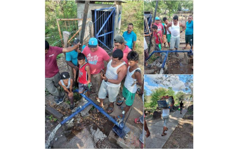 ENACAL restablece sistema de agua en la comunidad La Cuesta, Teustepe