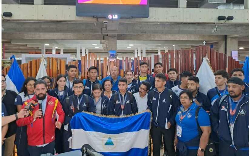 Llega a Venezuela segunda delegación deportiva nicaragüense