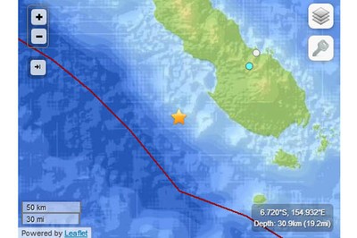 Alerta de tsunami en Papúa Nueva Guinea tras sismo de magnitud 7,5