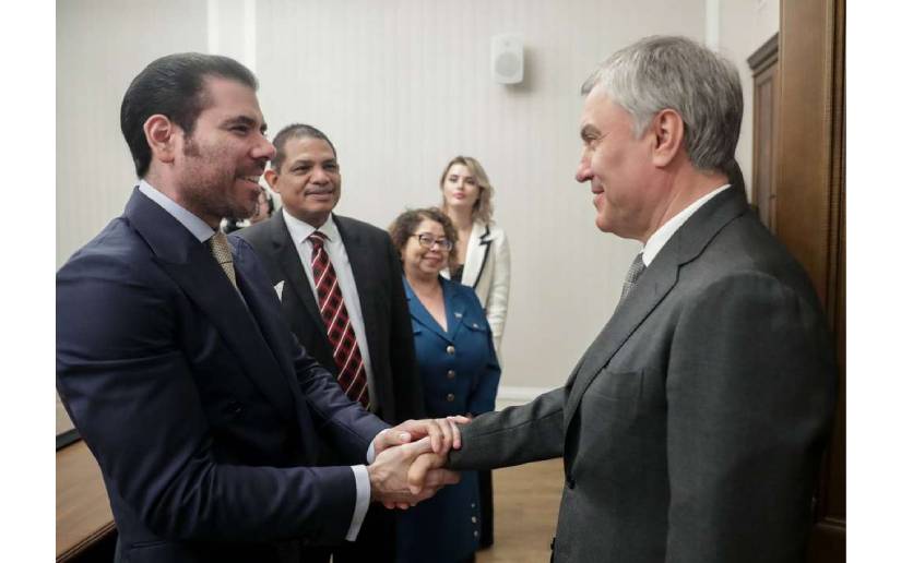 Delegación de Nicaragua se reúne con presidente de la Duma Estatal de Rusia 