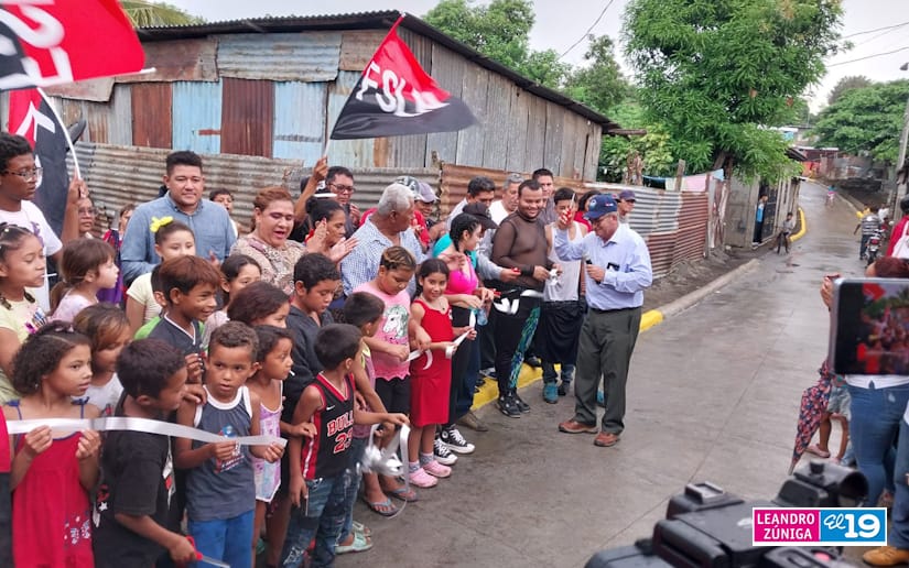  Inauguran calles en el barrio La Arenera, Ciudad Sandino
