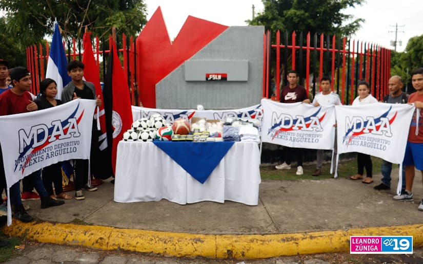 MDAA entrega material deportivo a jóvenes del distrito II de Managua