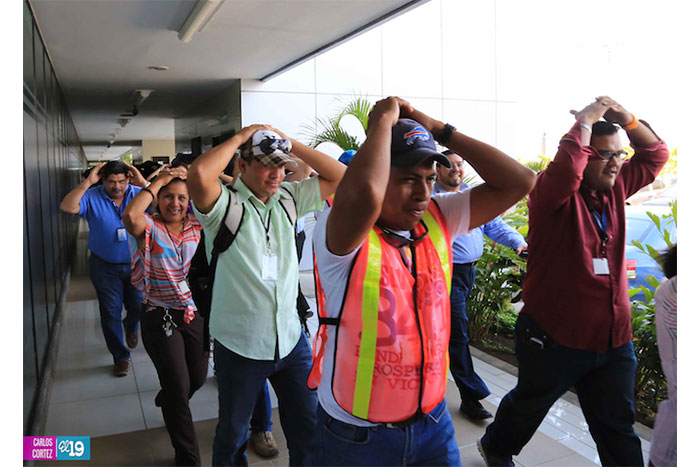 Trabajadores de ENATREL participan de simulacro de evacuación