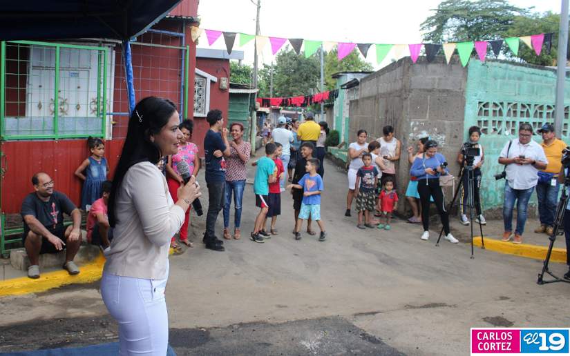 Alcaldía de Managua entrega nuevas calles en el barrio Julio Buitrago 