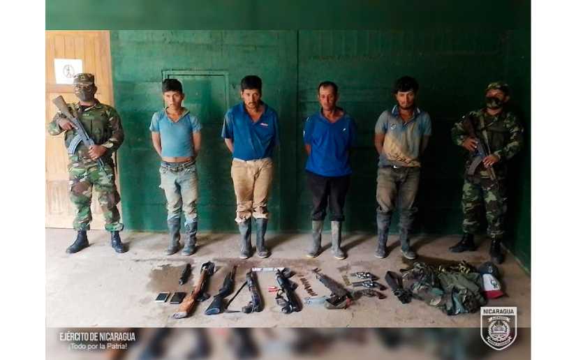 Ejército de Nicaragua retiene a personas por delitos de robo, extorsión y abigeato en Waslala