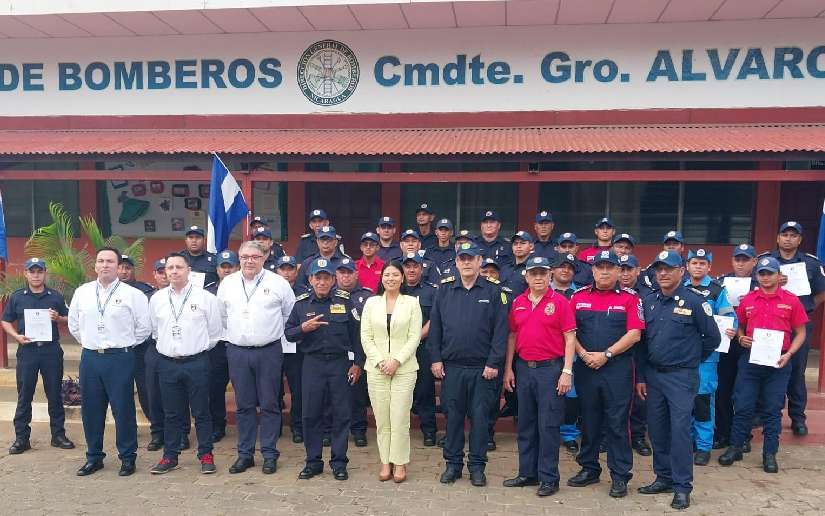 Bomberos de Nicaragua concluye curso impartido por Academia Nacional de Bomberos de Chile