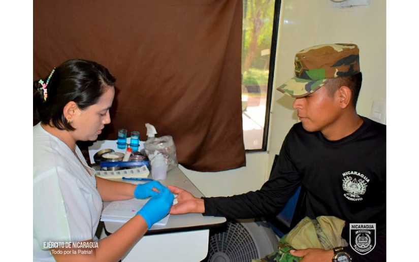 Ejército de Nicaragua participó en jornada de donación voluntaria de sangre